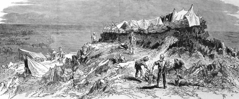 Die befestigte Schanze von Handoub.