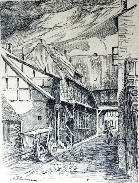 Harburg Schlossstraße Hof Goldener Engel