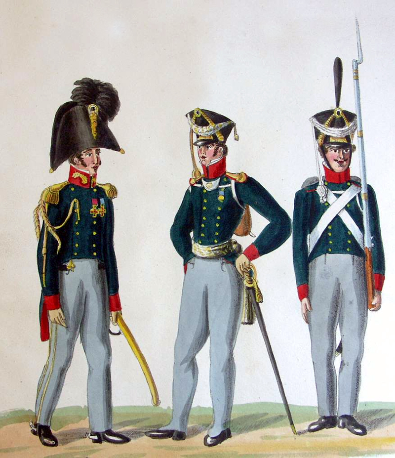 Offiziere und Soldat der Infanterie 01