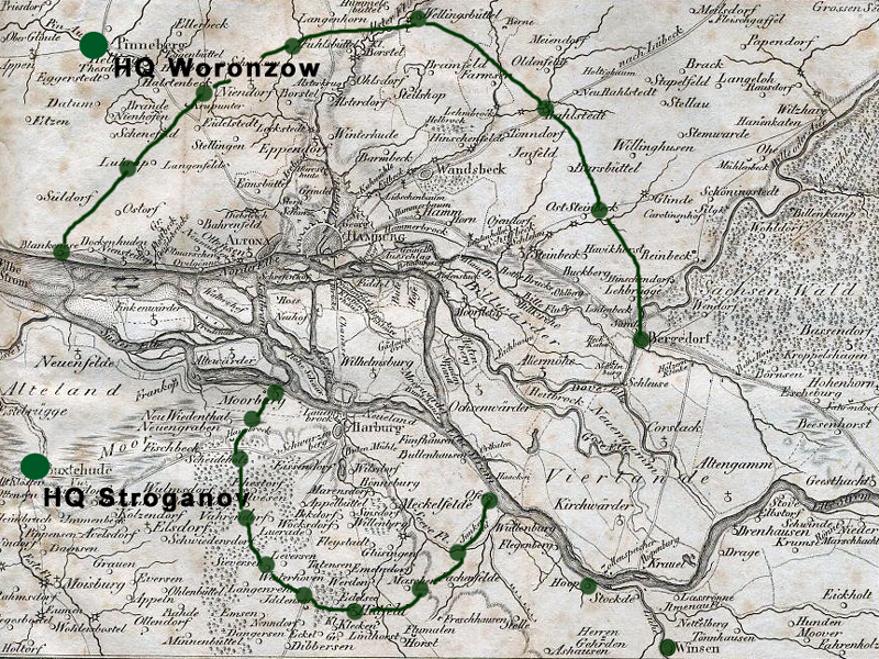 Stellungen Russen 1813